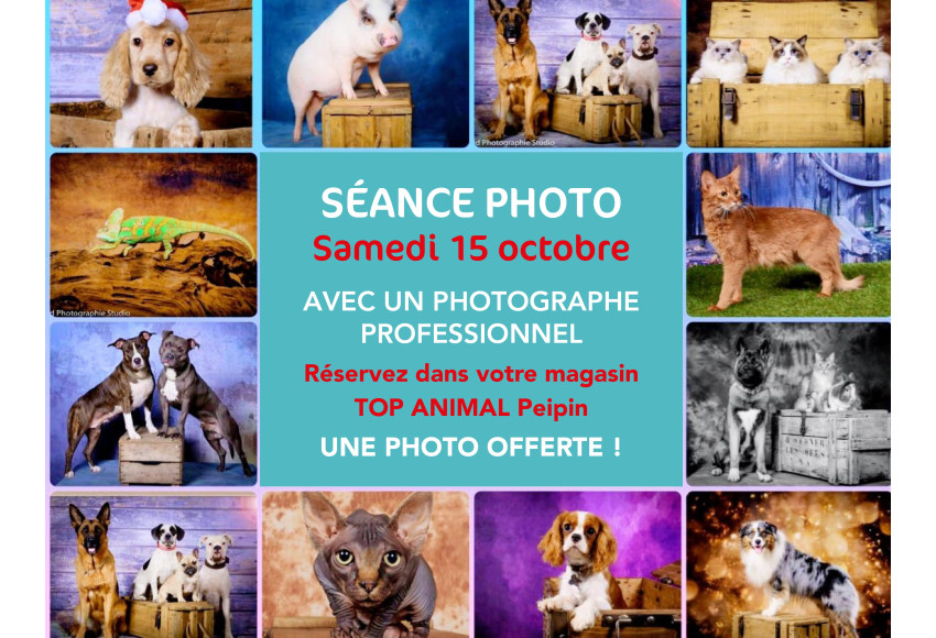 UN STUDIO PHOTO S'INSTALLE DANS VOTRE MAGASIN DE PEIPIN LE 15-10-2022